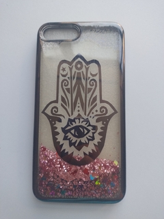 iPhone 7 plus - 8 plus Funda Reforzada Diseños Agua con brillos mano fatima - comprar online