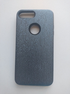 Iphone 7 plus - 8 plus Funda reforzada Lisas Pixel Azul