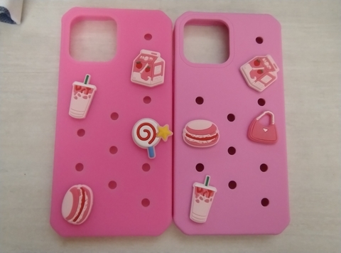 iPhone 14 Pro Funda tpu silicona Diseños Sticker Rosa