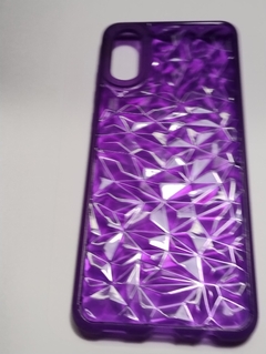 Sams A02 Funda Tpu Silicona Diseños Diamantes Violeta Cristal