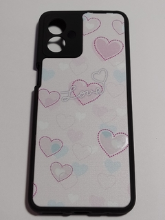 Moto G14 Funda Rígida Slim Diseños Corazones