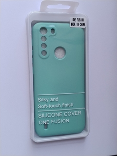 Moto One Fusion Funda Silicon Case Aqua