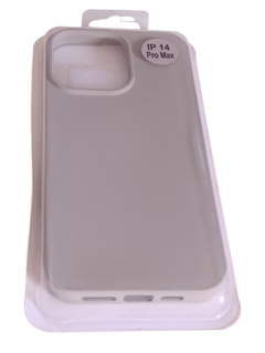 iPhone 14 Pro Max Funda silicone case gris cemento