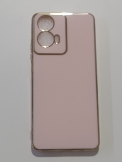 Moto G04 - G24 funda Tpu Silicona borde Dorado Rosa