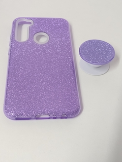 Xiaomi Redmi Note 8 Funda Reforzada diseños Glitter Violeta