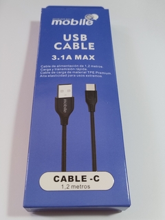 Cable cargador USB Tipo C 1metro 3.1A en Blister Carga rapida