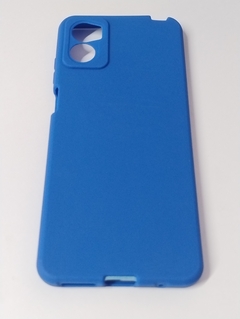 Moto E22i - e22 funda Tpu Silicone case Nacional con felpa Azul