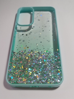 Sams A55 Funda Rigida diseños Glitter Aqua