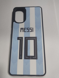 Moto E32 = G22 Funda Rigida Slim diseño Futbol Messi