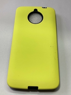 Moto E4 Plus Funda Reforzada Soft mate Amarilla