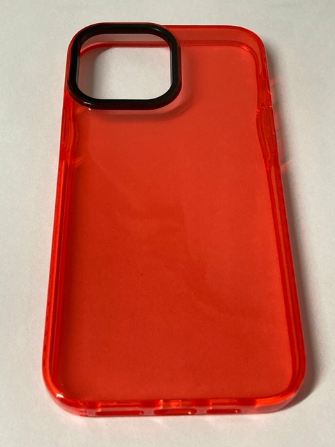 iPhone 13 pro max silicona Neon Roja