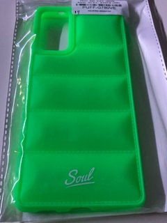 Sams S20 FE Funda rigida Puffer Diseños verde