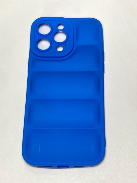 Iphone 14 Pro Max Funda rigida Puffer Diseños azul