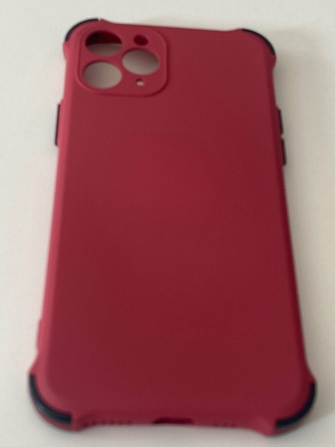 iPhone 11 pro funda antishock color con felpa interior Bordo