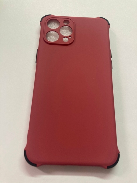 iPhone 12 Pro Max funda antishock color con felpa interior Bordo