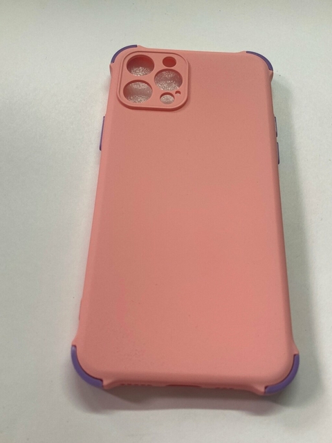 iPhone 12 pro funda antishock color con felpa interior Rosa