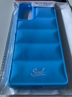 Sams S20 FE Funda rigida Puffer Diseños celeste