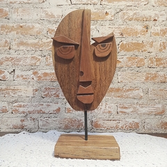 Máscara Escultura Madeira Pe Fábio