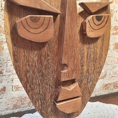 Máscara Escultura Madeira Pe Fábio - comprar online