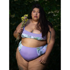 Top bikini Mosaico con lila - comprar online