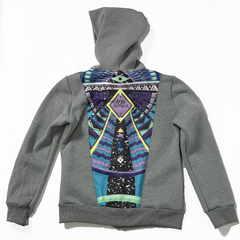 Campera Rock Gris Melange - Estampa Iemanya- - Afro Alfonsa