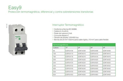 Llave Termica Bipolar Schneider Termomagnetica Easy9 2x32 A - comprar online