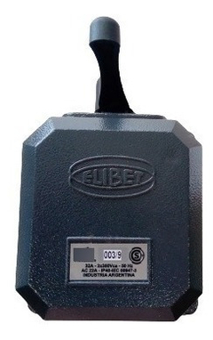 Llave Interruptor Tripolar 32a Elibet 0-1 Caja Aluminio