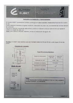 Temporizador Alternador Automatico De Bombas 220v Elitron en internet