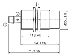 Sensor Inductivo Sick Sn 20mm M30 Pnp - comprar online