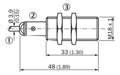 Sensor Inductivo Rasante C/cable Sick Sn 5mm M18 Pnp - comprar online