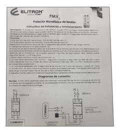 Protector Tension Monofasico Riel Din 30a Elitron Elibet - Electricidad MAVA