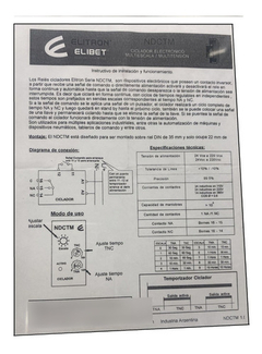 Temporizador Ciclador Multiescala 24-220vca/vcc Elitron - Electricidad MAVA