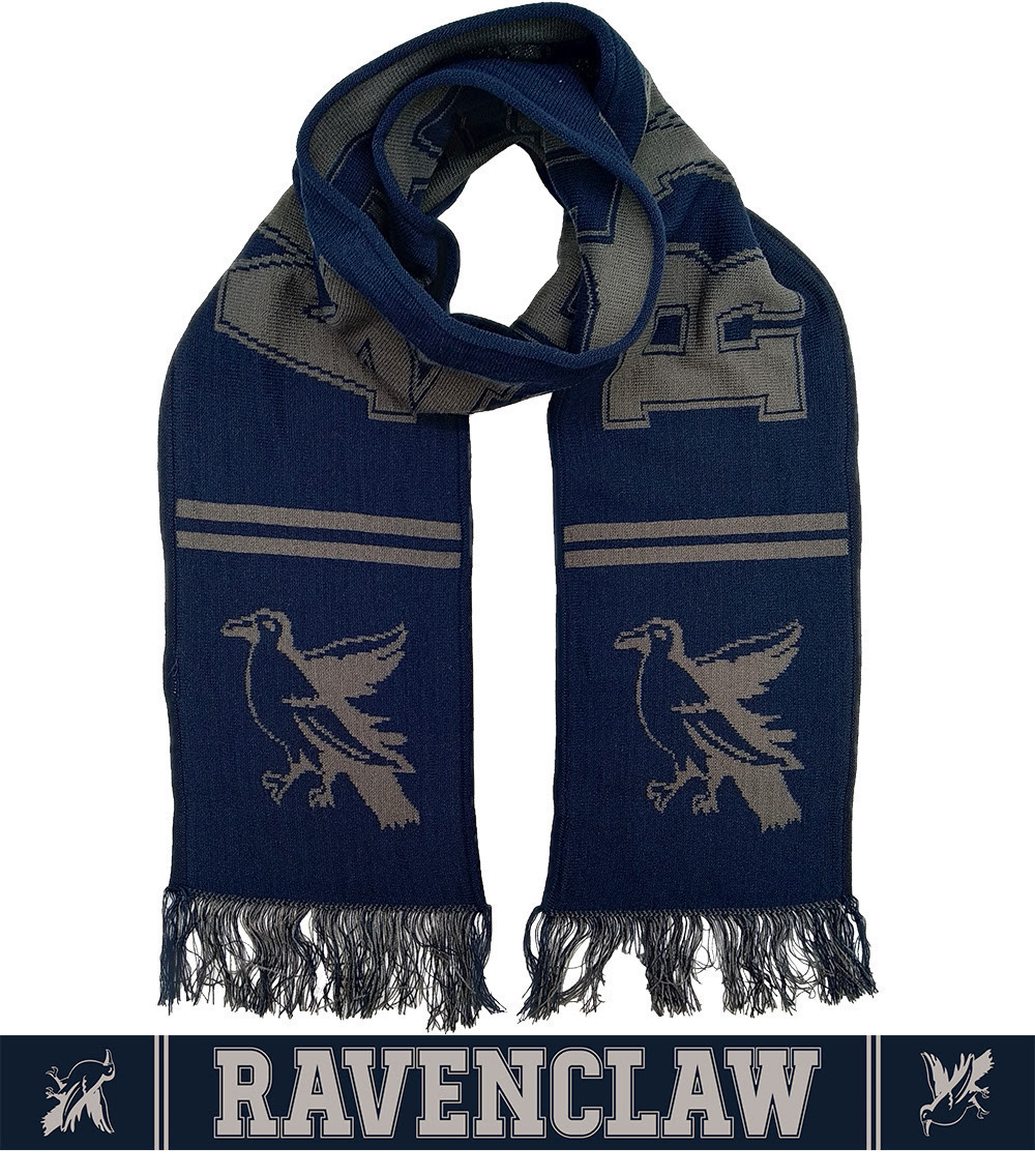 Harry Potter Ravenclaw House - Bufanda tejida de invierno, Azul