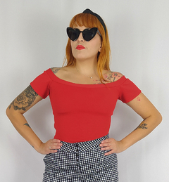 Blusa Bardot - vermelho - comprar online