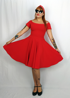 VESTIDO BARDOT - VERMELHO