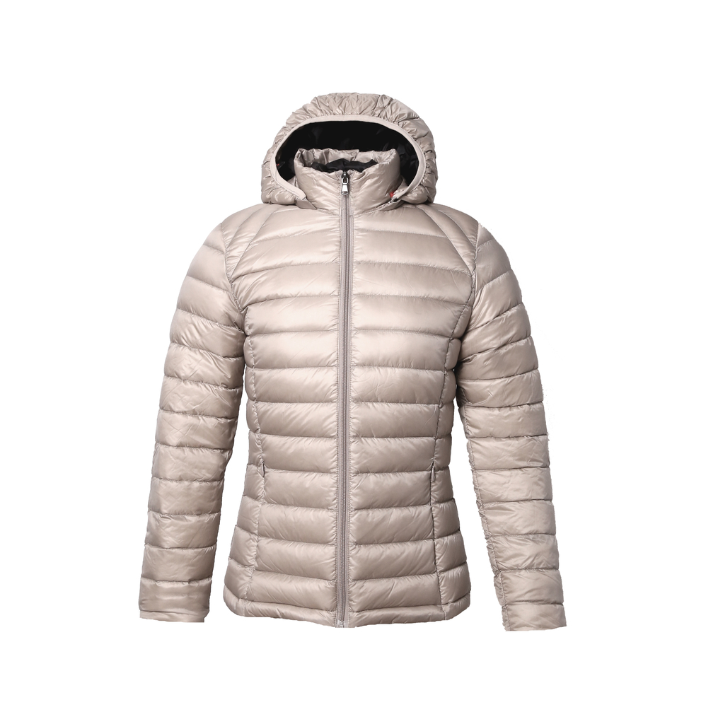 CAMPERA DE PLUMA LIGERO BEIGE MUJER - Comprar en Ligero