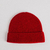 Gorro de Lana 100% Cashmere Rojo Canelón Fino