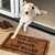 Capacho: The Dog Makes The Rules - tapete em fibra natural de coco (70x40) - comprar online