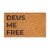 Capacho personalizado: Deus me free. - tapete em fibra natural de coco