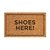Capacho personalizado: Shoes Here! - tapete em fibra natural de coco