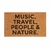 Capacho personalizado: Music, Travel, People & Nature - tapete em fibra natural de coco