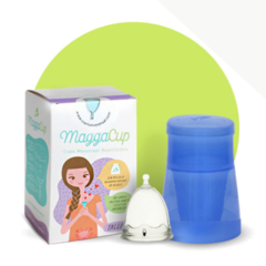 Copa Menstrual Maggacup silicona con vaso esterilizador