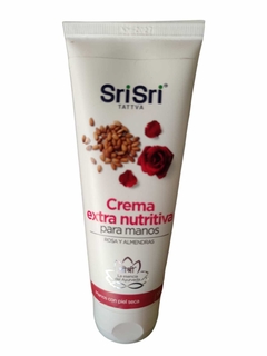 CREMA EXTRA NUTRITIVA PARA MANOS DE ROSA Y ALMENDRAS SRI SRI