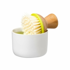 Cepillo de cocina para vajilla con base de cerámica color blanco Full Circle - comprar online