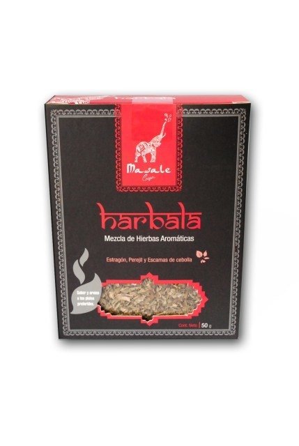 "HARBALA" MEZCLA DE HIERBAS AROMÁTICAS CON ESTRAGÓN, PEREJIL Y ESCAMAS DE CEBOLLA 50 GR.