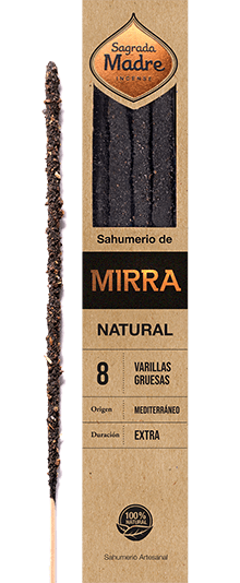 Sahumerios naturales resina Mirra caja 8 unidades Sagrada Madre - comprar online