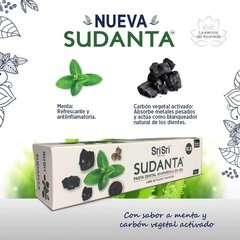 PASTA DENTAL AYURVÉDICA SUDANTA EN GEL MENTA CON CARBÓN ACTIVADO 100 gr en internet