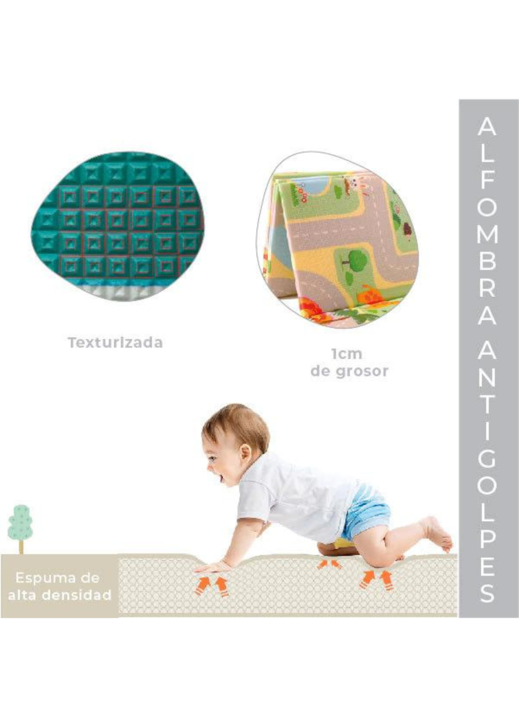 Manta de suelo o juegos para bebés - Modelo Nubes