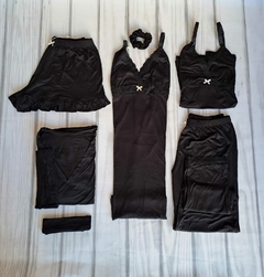SET HINDA negro completo 5 prendas - tienda online