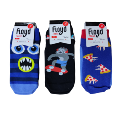 3 Pares Soquetes Estampados Juveniles Floyd - comprar online